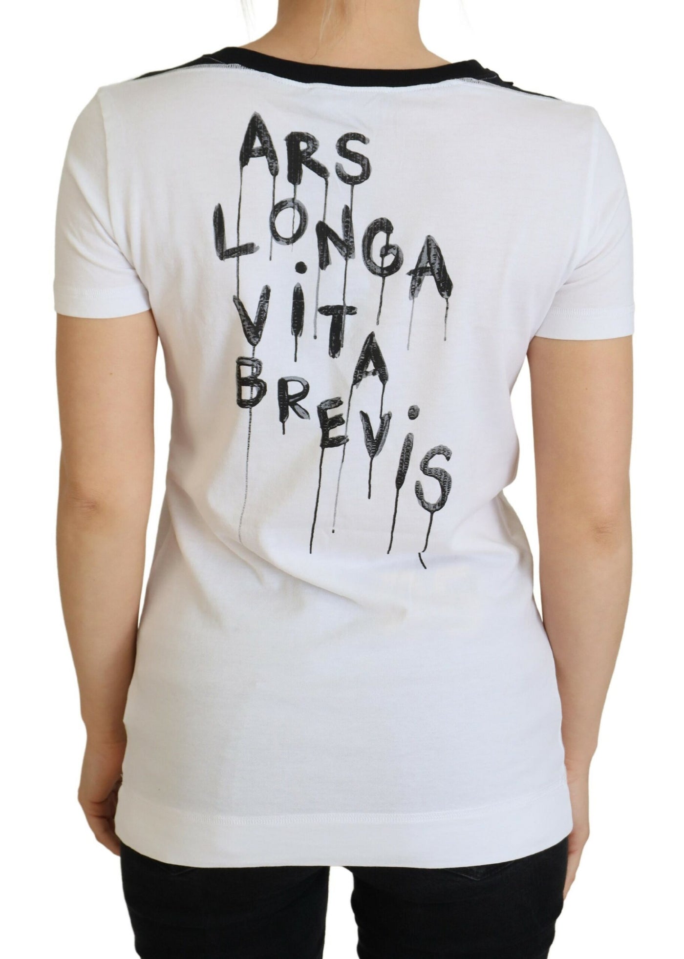 T-shirt ras du cou en coton blanc Dolce &amp; Gabbana