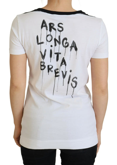 T-shirt ras du cou en coton blanc Dolce &amp; Gabbana