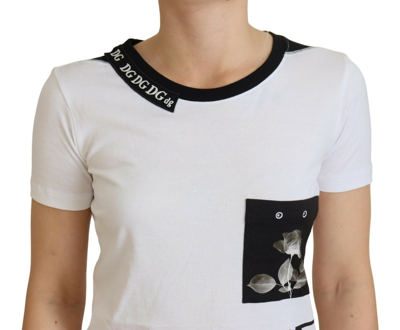T-shirt ras du cou en coton blanc Dolce &amp; Gabbana
