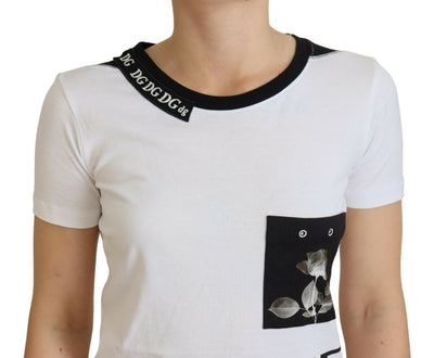 T-shirt ras du cou en coton blanc Dolce &amp; Gabbana