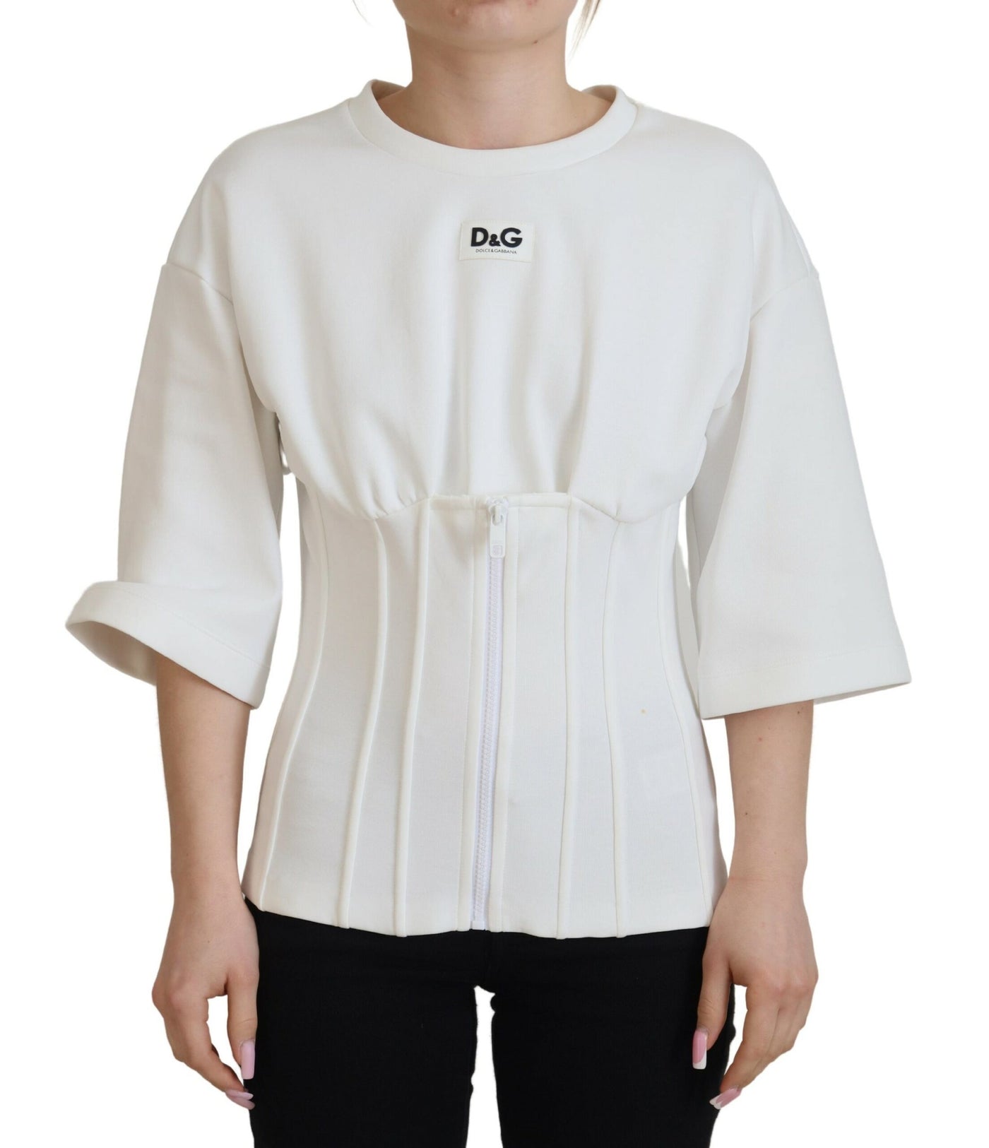 T-shirt en coton stretch blanc Dolce &amp; Gabbana