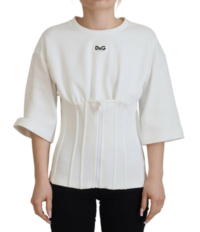 T-shirt en coton stretch blanc Dolce &amp; Gabbana