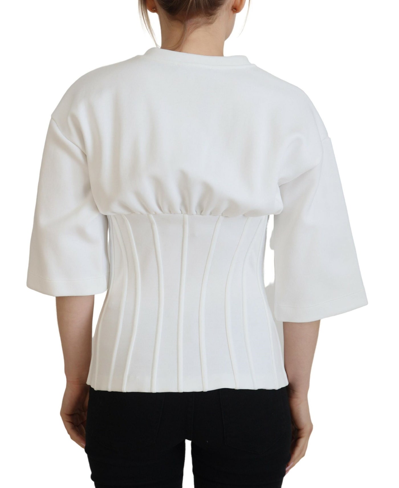 T-shirt en coton stretch blanc Dolce &amp; Gabbana