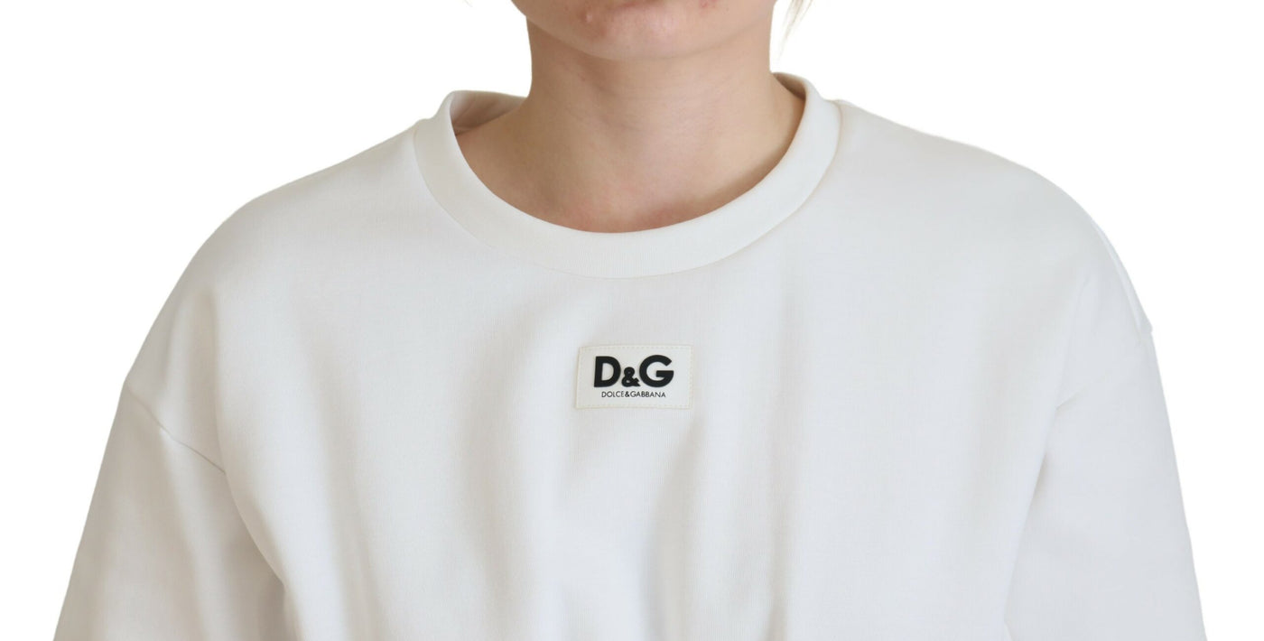 T-shirt en coton stretch blanc Dolce &amp; Gabbana