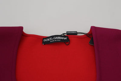 Dolce & Gabbana Multicolor Viscose Square Neck Pullover Sweater