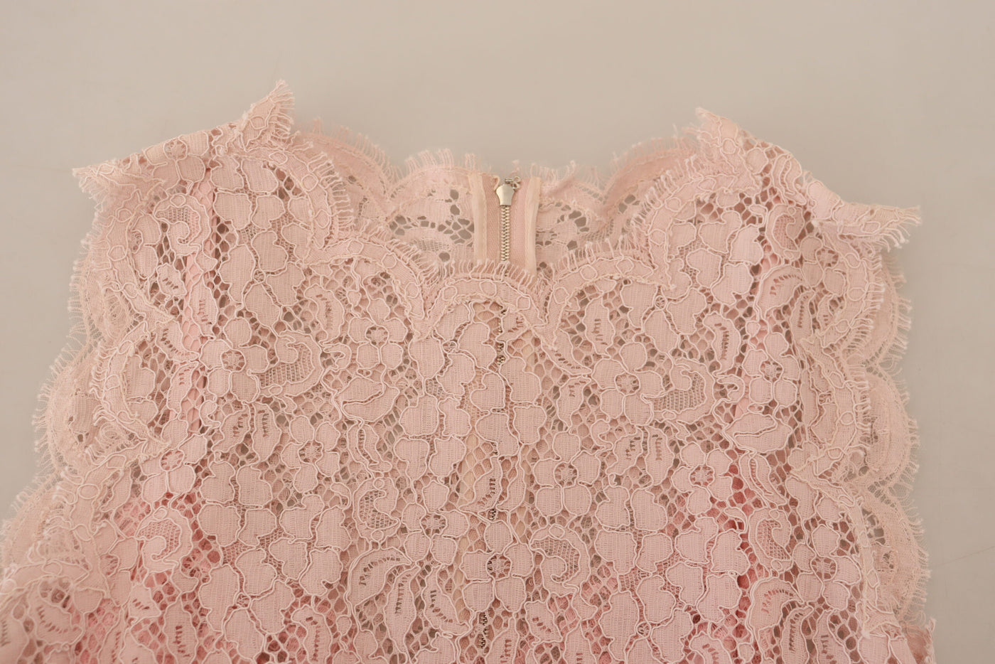 Dolce &amp; Gabbana roze bloemenkanten mouwloze tanktop