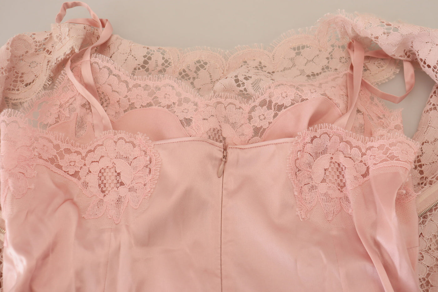 Dolce &amp; Gabbana roze bloemenkanten mouwloze tanktop
