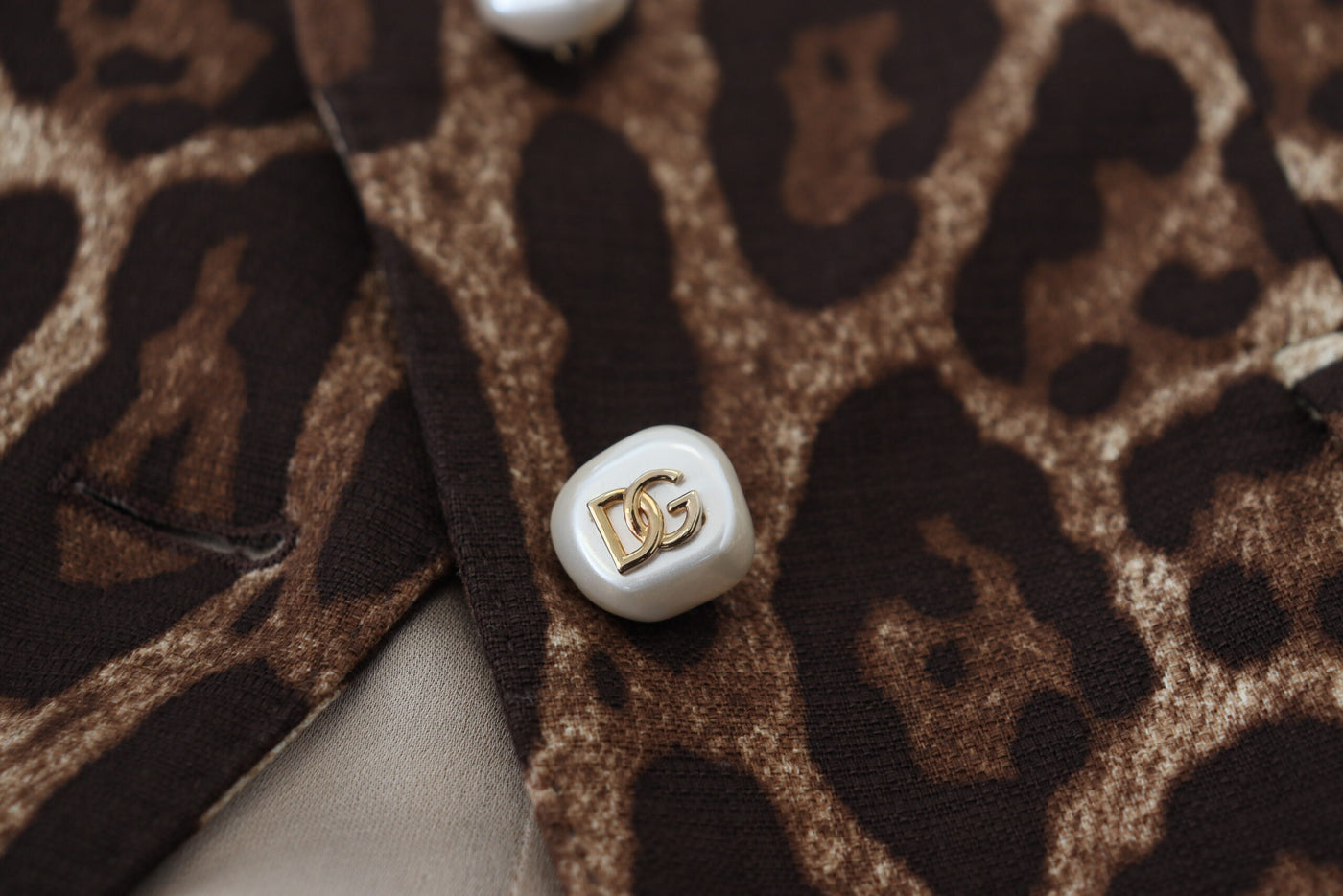 Mini-jupe trapèze en laine à imprimé léopard marron Dolce &amp; Gabbana