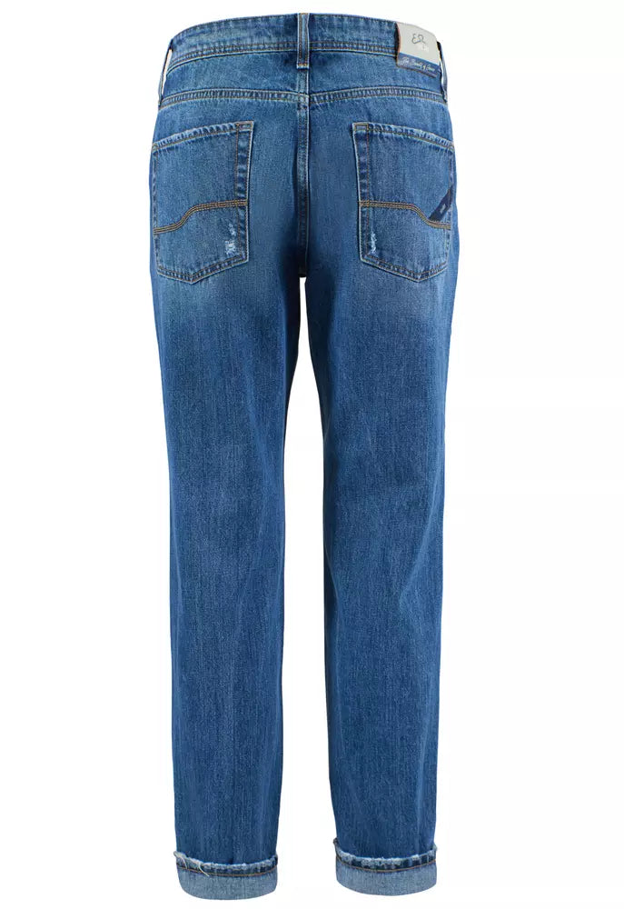 Yes Zee Blue Katoenen Herenjeans