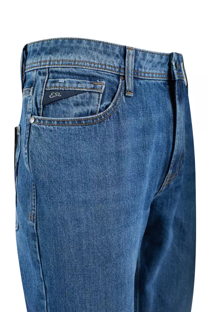 Yes Zee Blue Katoenen Herenjeans