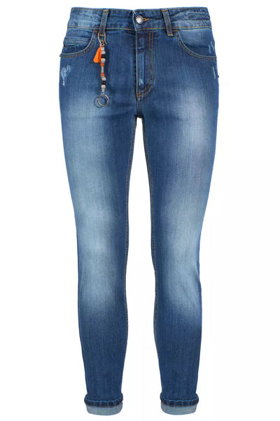 Yes Zee Blue Cotton Men's Slim-Fit Jeans