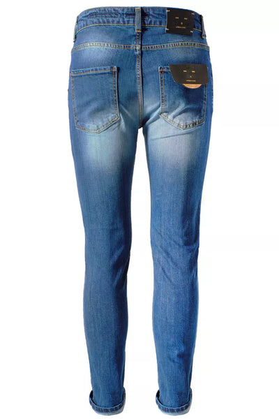 Yes Zee Blue Cotton Men's Slim-Fit Jeans