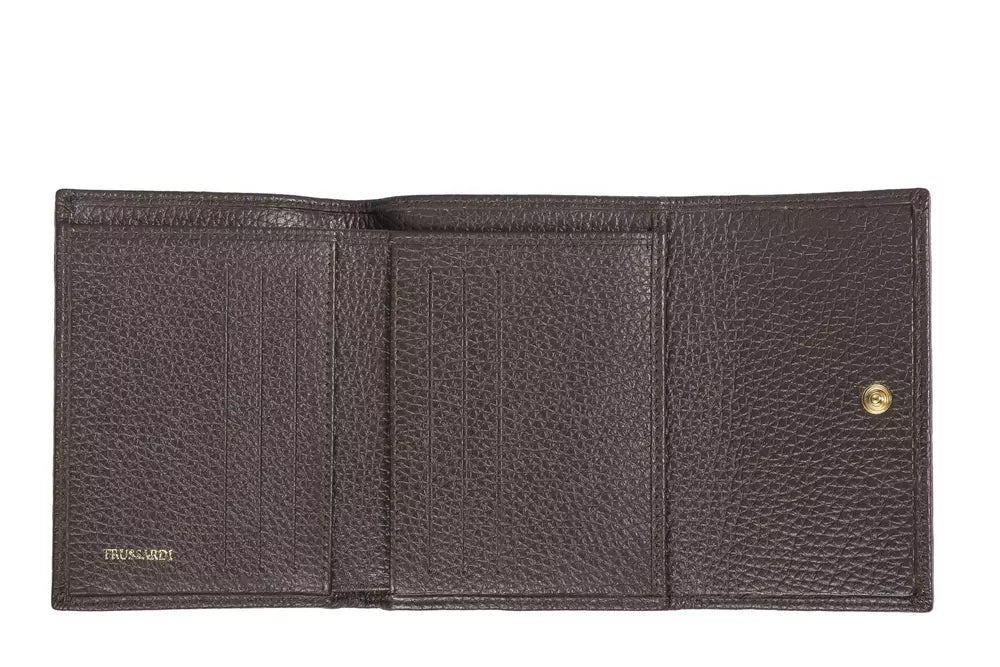 Trussardi Bruine Leren Dames Portemonnee