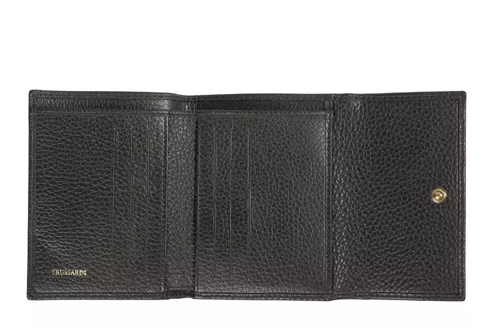 Trussardi Zwarte Leren Dames Portemonnee