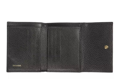 Trussardi Zwarte Leren Dames Portemonnee