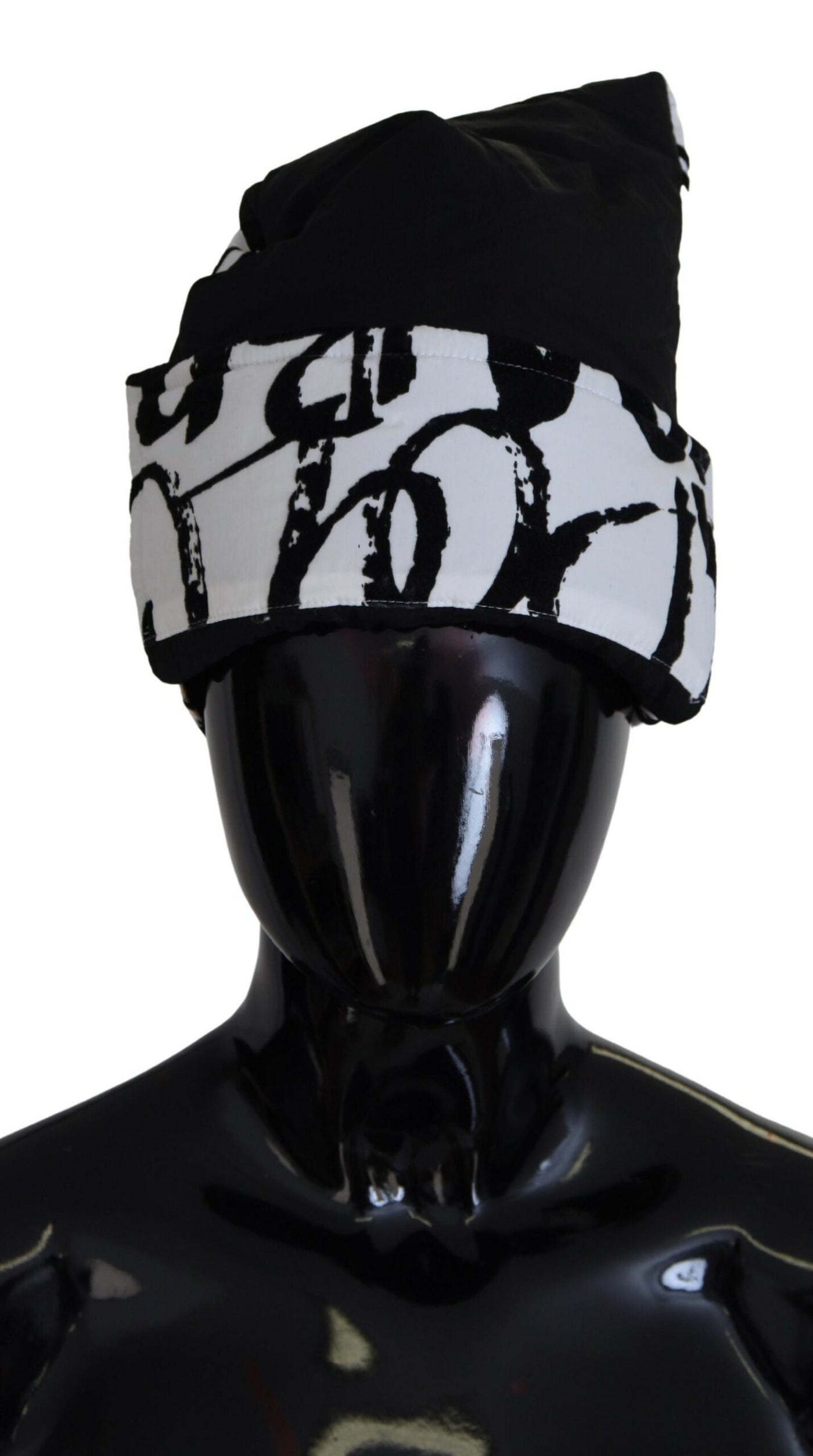 Bonnet d'hiver Dolce &amp; Gabbana en nylon blanc imprimé pour femme