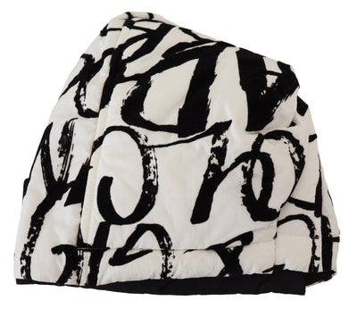 Bonnet d'hiver Dolce &amp; Gabbana en nylon blanc imprimé pour femme