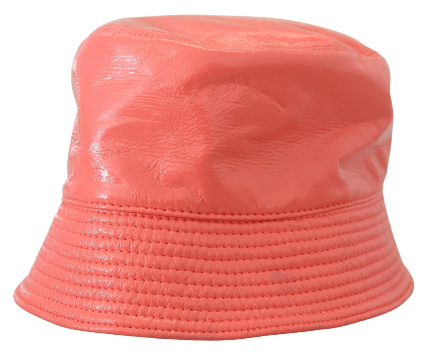 Chapeau bob Dolce &amp; Gabbana en similicuir matelassé pêche pour femme