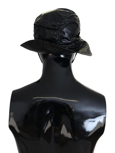 Chapeau bob en similicuir matelassé noir Dolce &amp; Gabbana pour femme