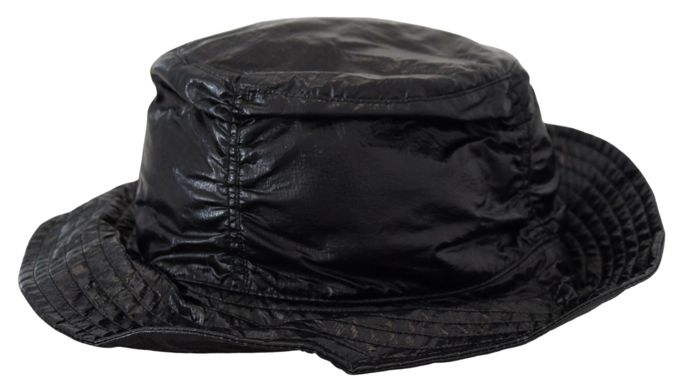 Chapeau bob en similicuir matelassé noir Dolce &amp; Gabbana pour femme
