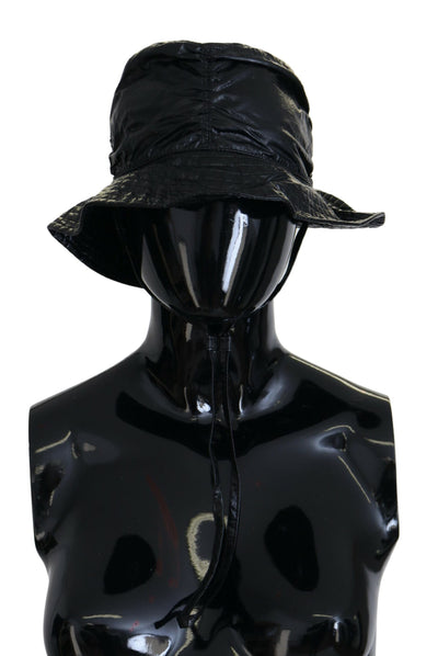 Chapeau bob en similicuir matelassé noir Dolce &amp; Gabbana pour femme