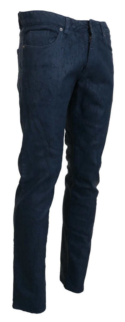 Exte Blue Cotton Tapered Slim Fit Heren Casual Denim Jeans