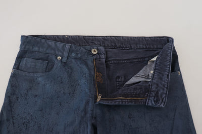 Exte Blue Cotton Tapered Slim Fit Heren Casual Denim Jeans