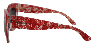 Dolce &amp; Gabbana Rode DG4231F Kant Acetaat Rechthoekige Zonnebril