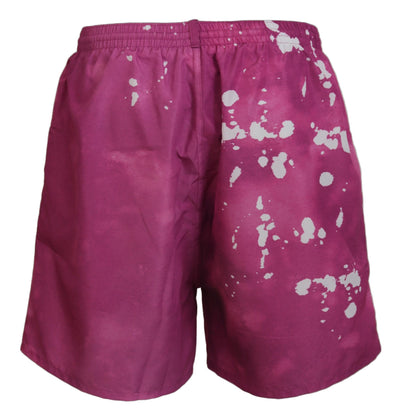 Dsquared² Roze Tie Dye Logo Heren Strandkleding Shorts Badmode