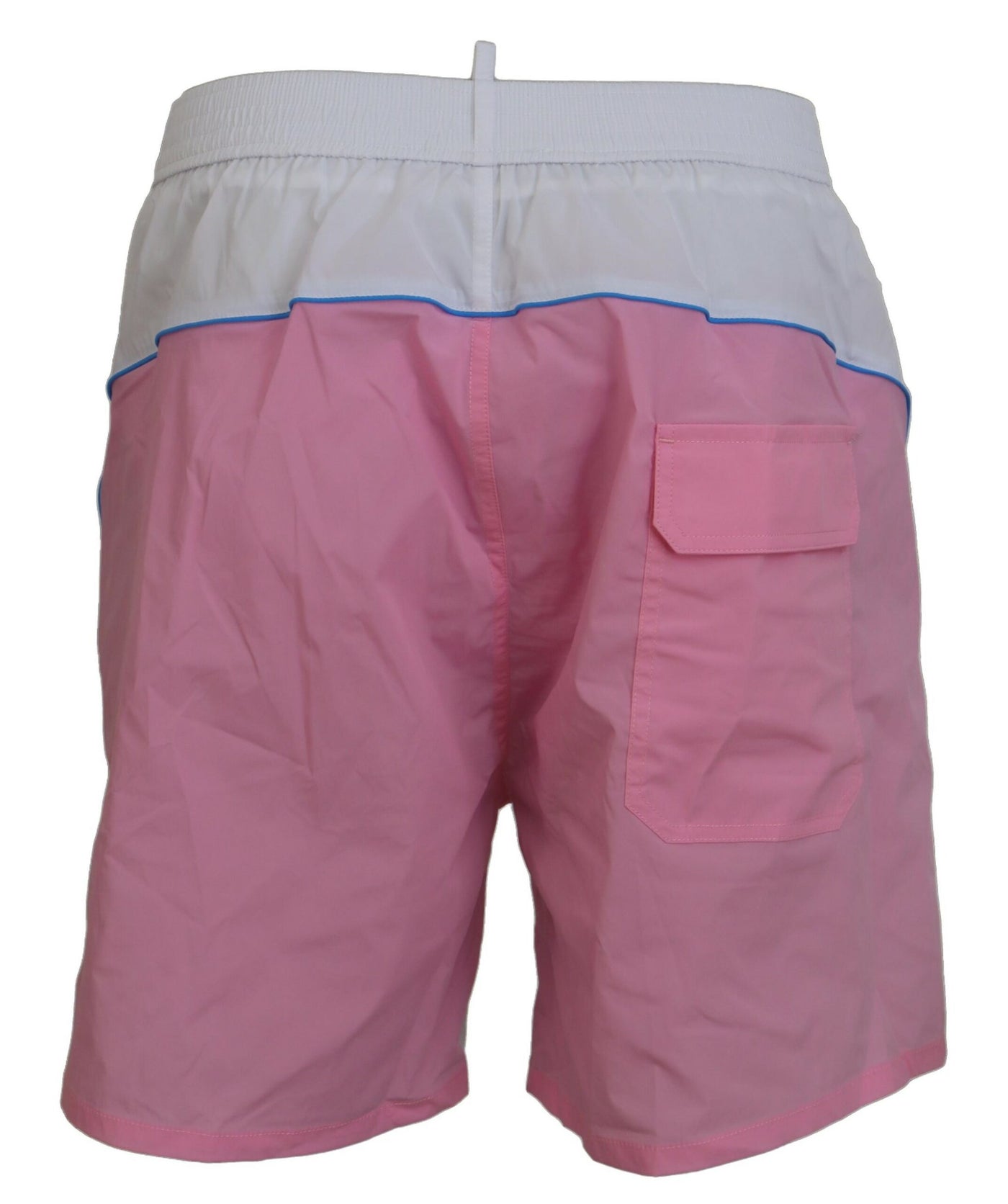Dsquared² Wit Roze Logo Print Heren Strandkleding Shorts Badmode