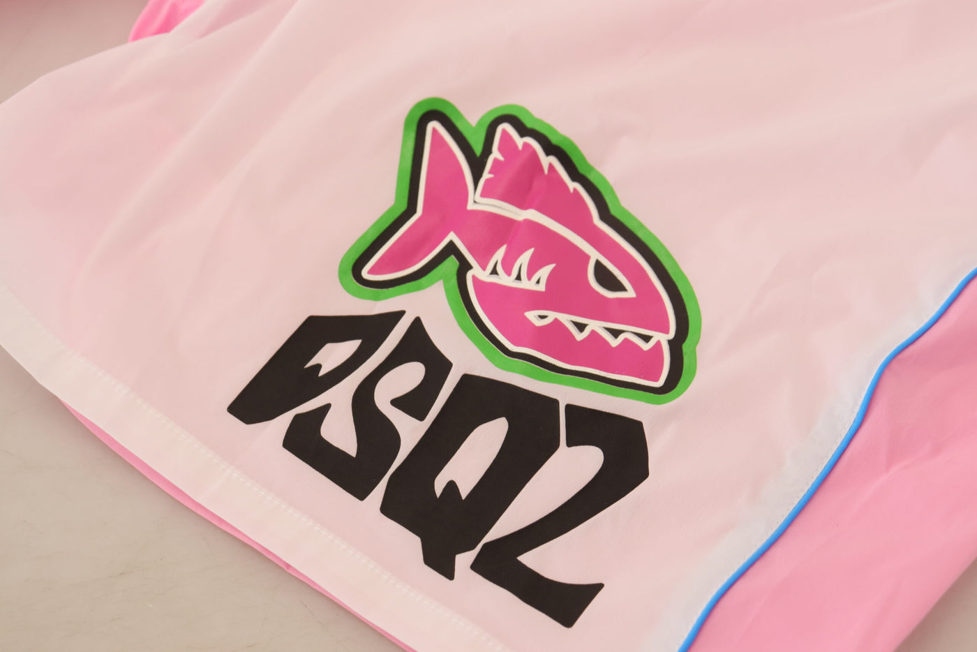 Dsquared² Wit Roze Logo Print Heren Strandkleding Shorts Badmode