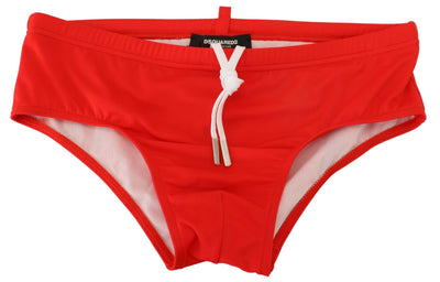 Dsquared² Rood Zwart ICON Print Heren Zwembroek
