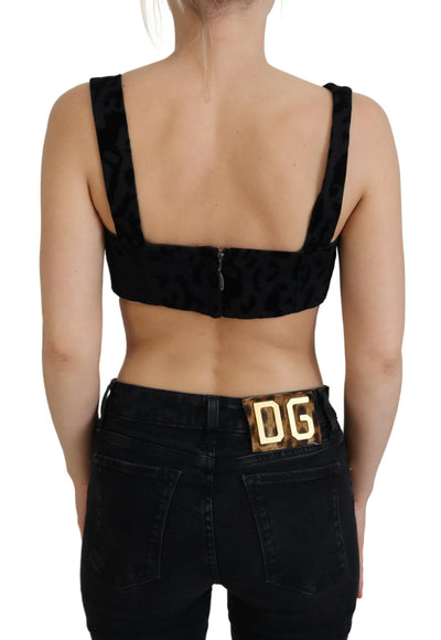 Dolce &amp; Gabbana Haut corset court léopard noir