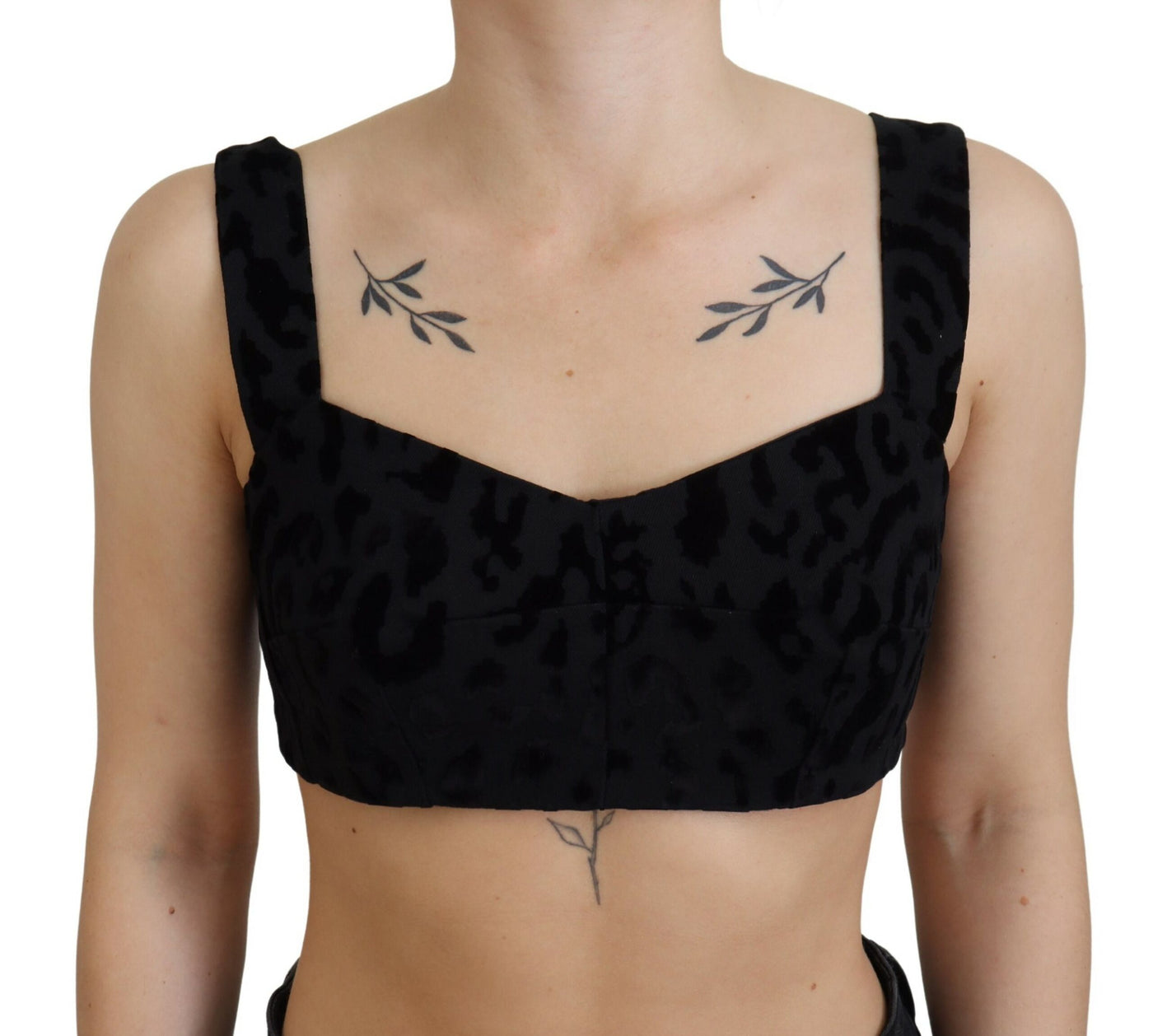 Dolce &amp; Gabbana Haut corset court léopard noir