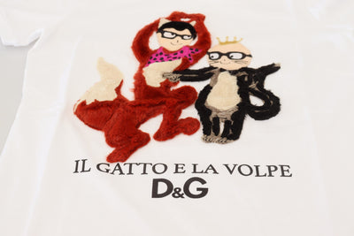 Dolce &amp; Gabbana T-shirt Top Wit Gestructureerd Korte Mouw
