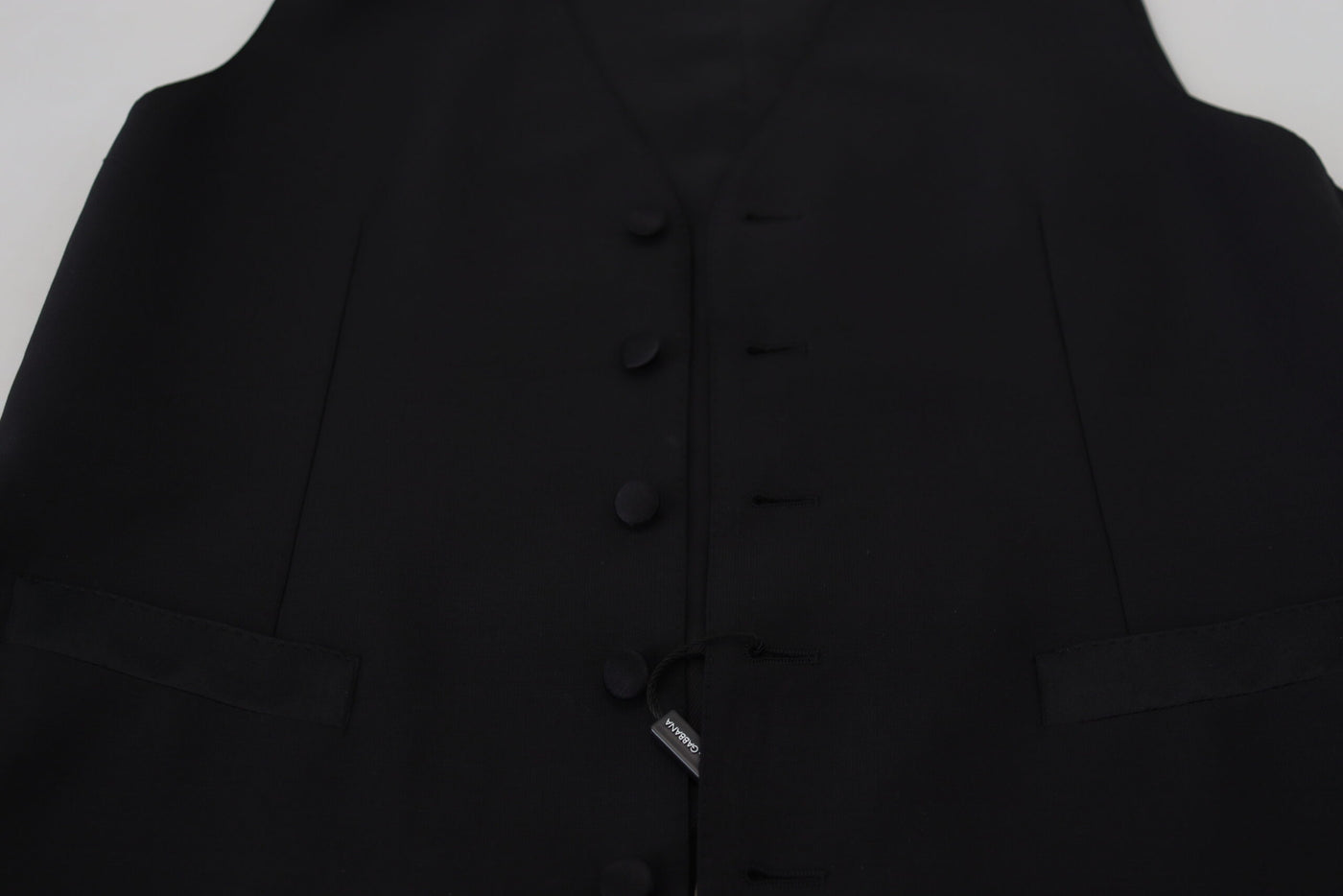 Dolce &amp; Gabbana Zwart Virgin Wool Vest Formeel Vest