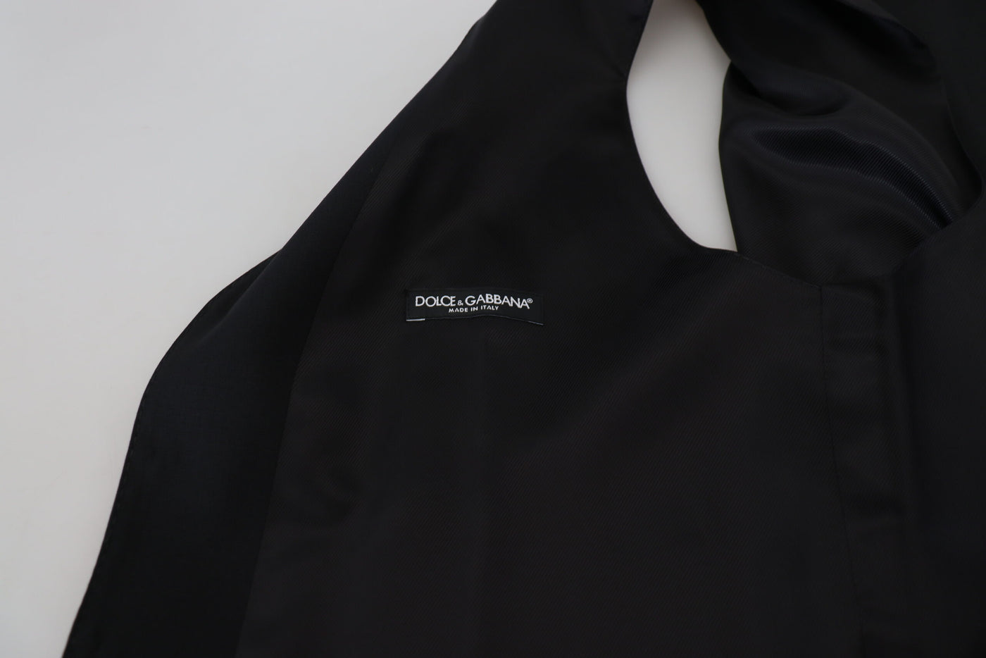 Dolce &amp; Gabbana Zwart Virgin Wool Vest Formeel Vest