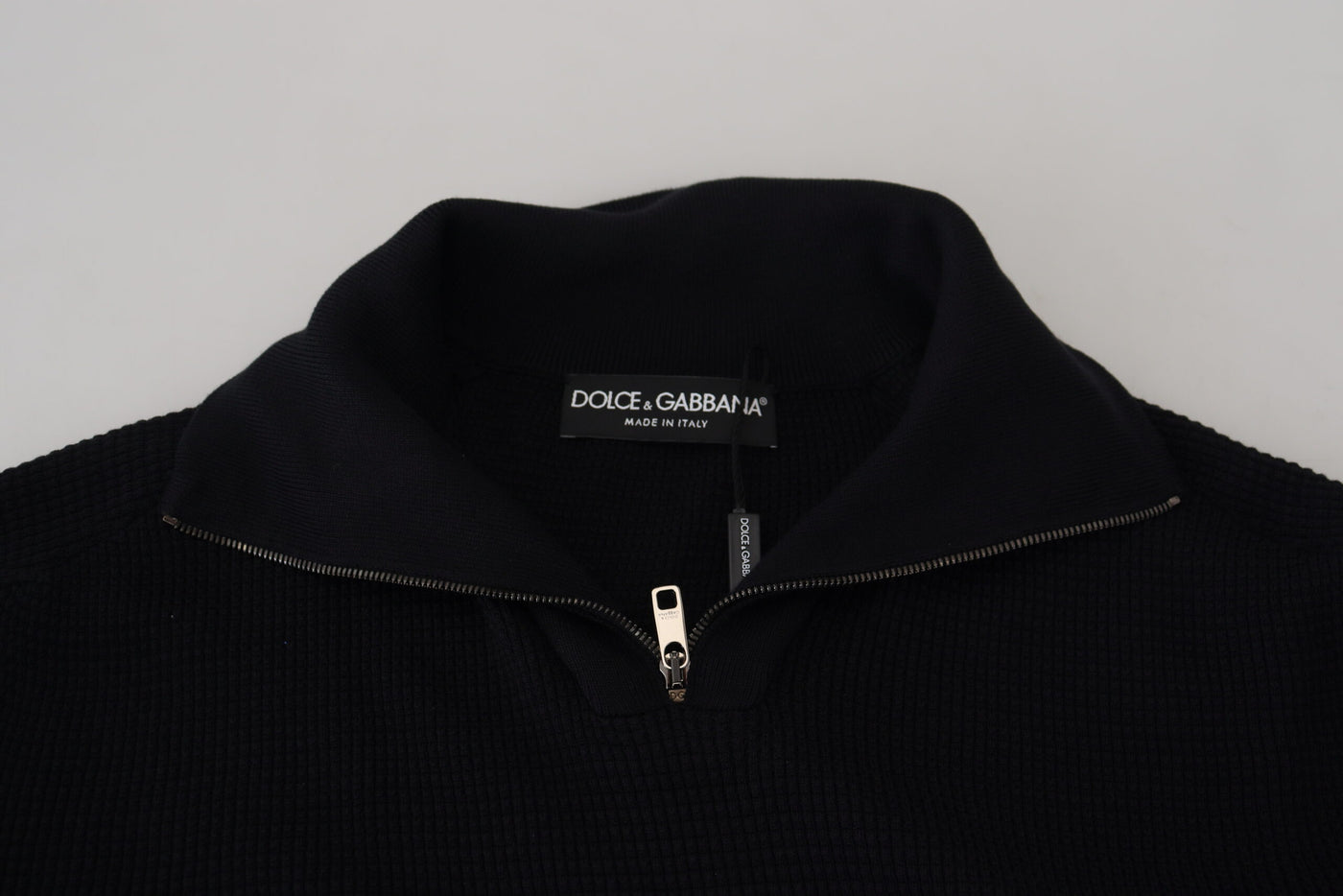 Pull col roulé en soie noire Dolce &amp; Gabbana