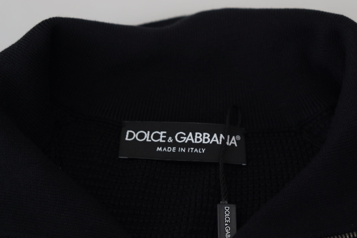 Pull col roulé en soie noire Dolce &amp; Gabbana