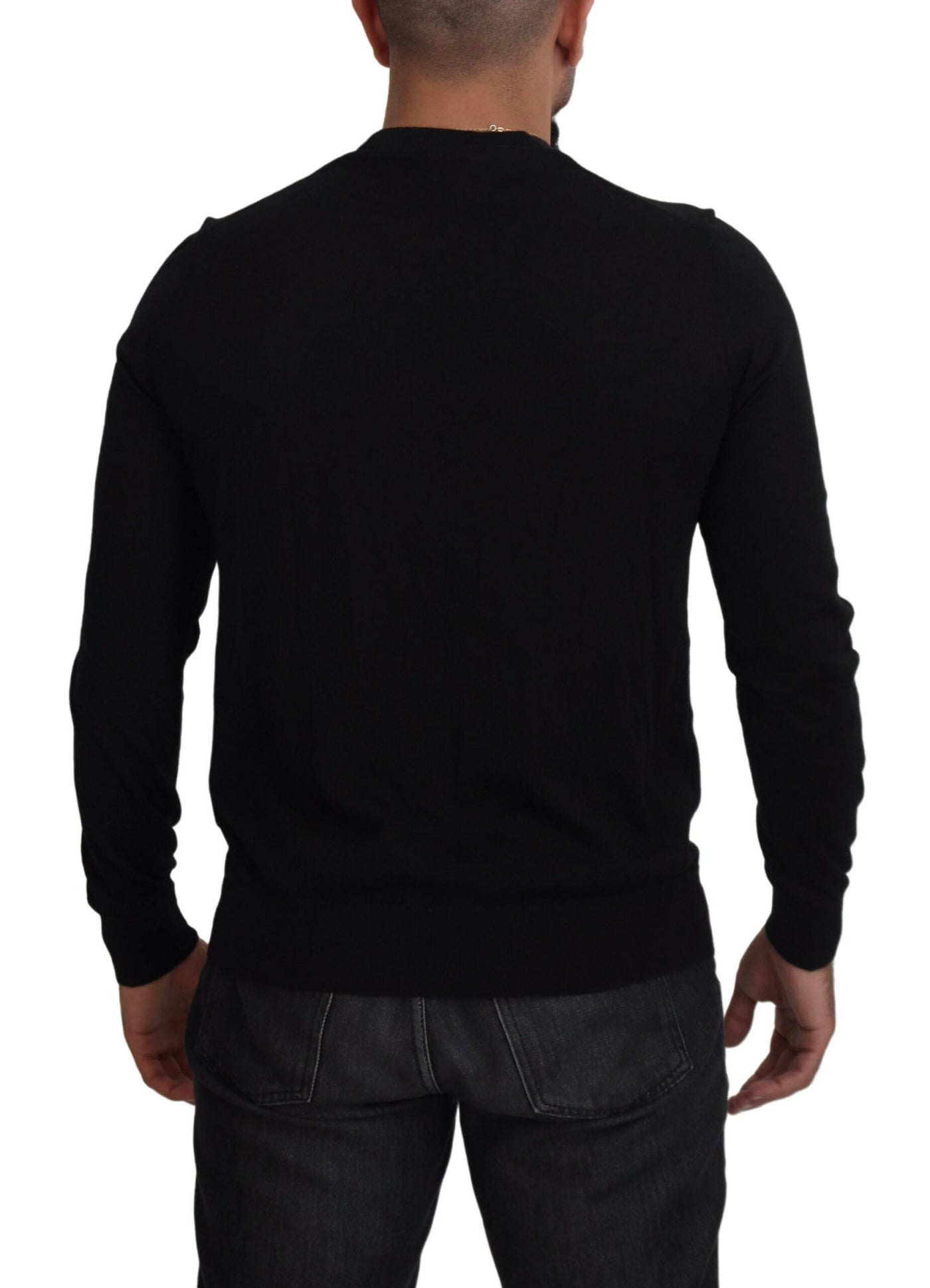 Pull cardigan boutonné en cachemire noir Dolce &amp; Gabbana