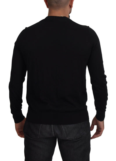 Pull cardigan boutonné en cachemire noir Dolce &amp; Gabbana