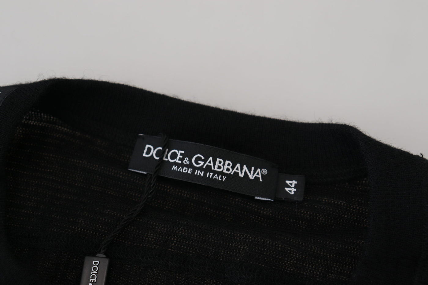 Pull à boutons en cachemire noir Dolce &amp; Gabbana