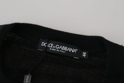 Pull à boutons en cachemire noir Dolce &amp; Gabbana