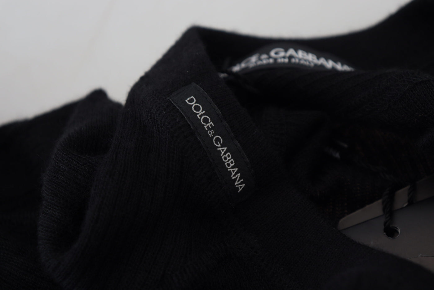 Pull à boutons en cachemire noir Dolce &amp; Gabbana