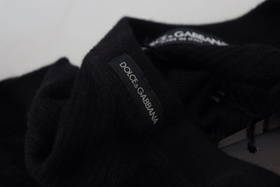 Pull à boutons en cachemire noir Dolce &amp; Gabbana