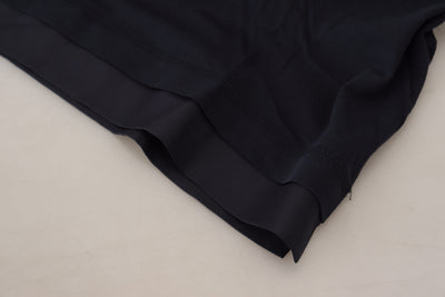 Pull ras du cou à boutons en coton bleu Dolce &amp; Gabbana