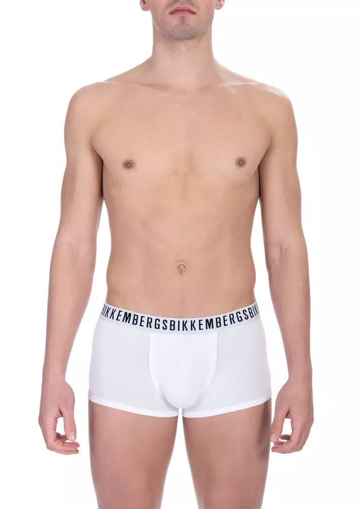 Bikkembergs Witte Katoenen Herenondergoed Trunk Duo