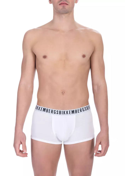 Bikkembergs Witte Katoenen Herenondergoed Trunk Duo