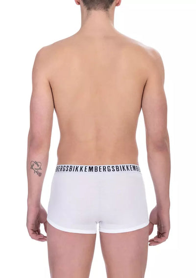 Bikkembergs Witte Katoenen Herenondergoed Trunk Duo