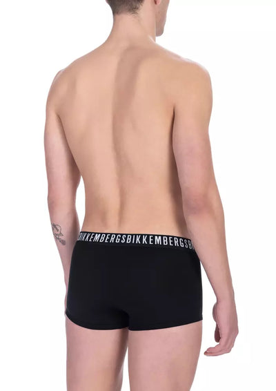 Bikkembergs Zwarte Katoenen Herenondergoed Trunk Twin Pack